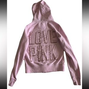 2013 PINK Victoria’s Secret Full Zip Hoodie with Logo Baby Pink